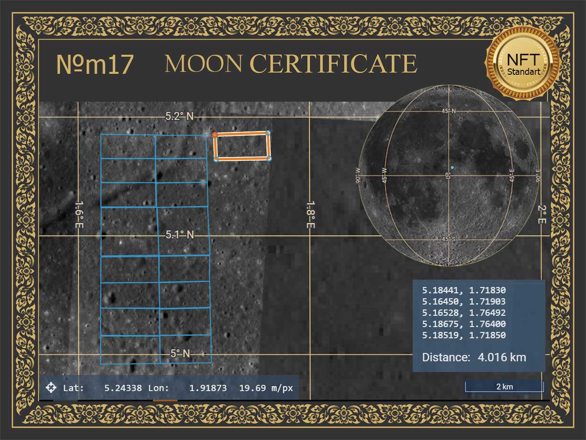 NFT Moon certificates NFT MOONMetaverse (buy a plot on the moon)